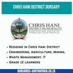 CHDA bursary Chris Hani district municipality bursary
